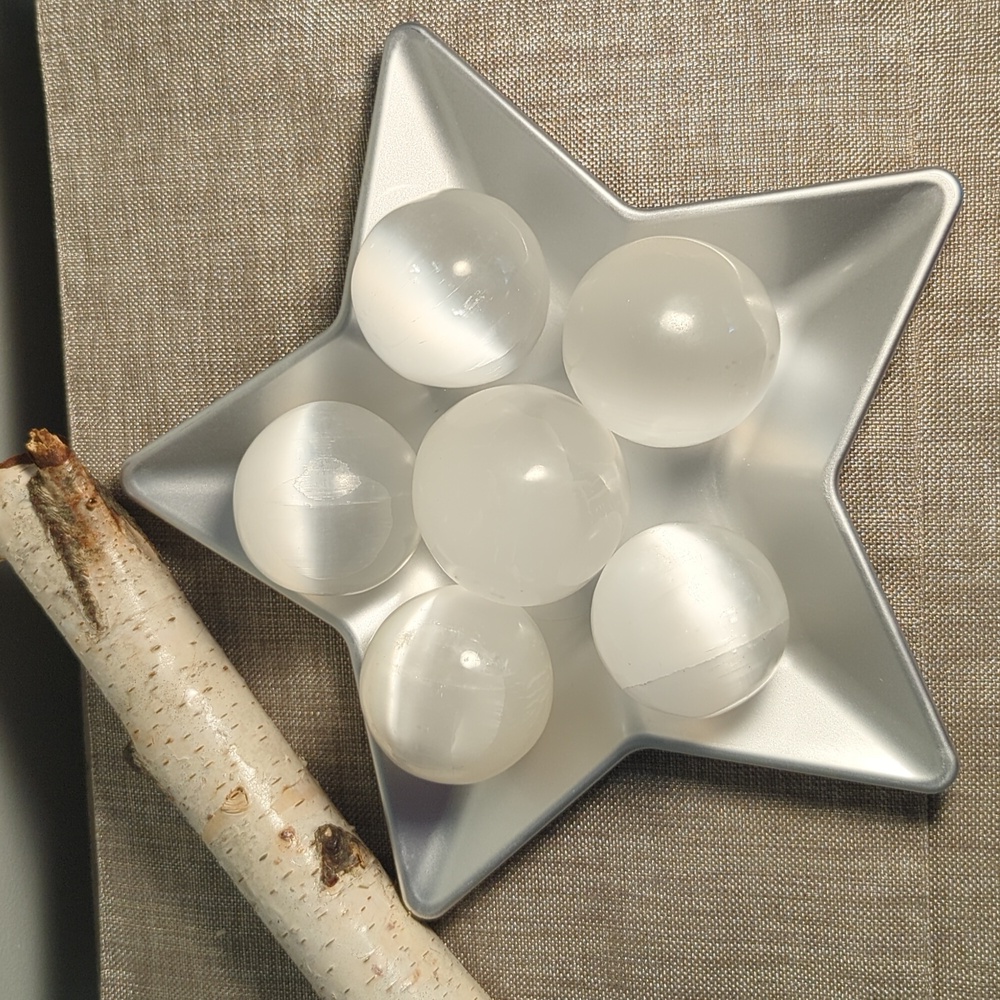 Selenite Sphere - Choice of one sphere